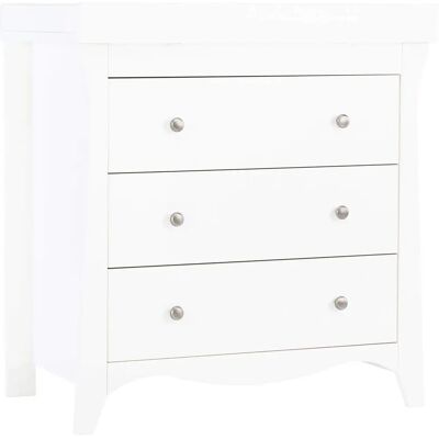 CuddleCo Clara 3 Drawer Dresser & Changer - White CuddleCo Clara 3 Drawer Dresser & Changer - White