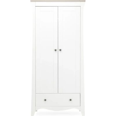 CuddleCo Clara 2 Door Double Wardrobe - Driftwood Ash CuddleCo Clara 2 Door Double Wardrobe - Driftwood Ash