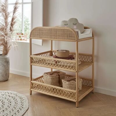 CuddleCo Aria Rattan Changing Table - Natural CuddleCo Aria Rattan Changing Table - Natural