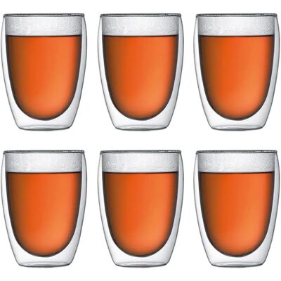 Bodum 4559-10-12 Copos térmicos de parede dupla - 0,35 L - Conjunto de 6 Bodum 4559-10-12 Copos térmicos de parede dupla - 0,35 L - Conjunto de 6
