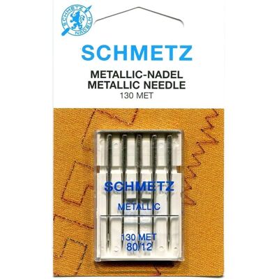 Schmetz Metallic 80/12 Sewing Needles - Pack of 5 Schmetz Metallic 80/12 Sewing Needles - Pack of 5