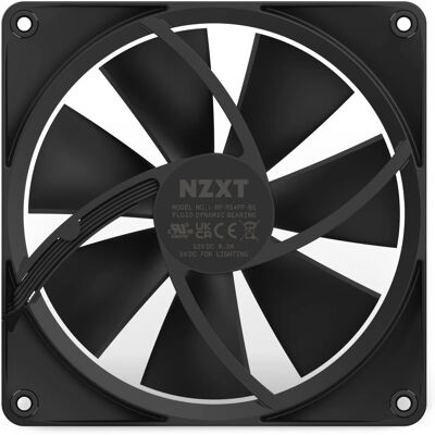 NZXT F140 RGB Computergehäuselüfter - Hoher Luftdurchsatz, Schwarz NZXT F140 RGB Computergehäuselüfter - Hoher Luftdurchsatz, Schwarz
