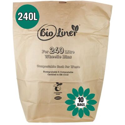 All-Green 240L BioLiner Eco Sack - Brown - Bin Liners All-Green 240L BioLiner Eco Sack - Brown - Bin Liners