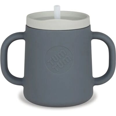 Hippychick Tum Tum Gobelet en Silicone 3-en-1 - Gris - Tasse d'apprentissage - Publicité Hippychick Tum Tum Gobelet en Silicone 3-en-1 - Gris - Tasse d'apprentissage - Publicité