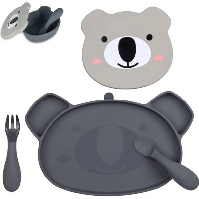 Ensemble d'apprentissage TUM TUM Kev Koala en silicone - Set d'alimentation - Publicité Ensemble d'apprentissage TUM TUM Kev Koala en silicone - Set d'alimentation - Publicité