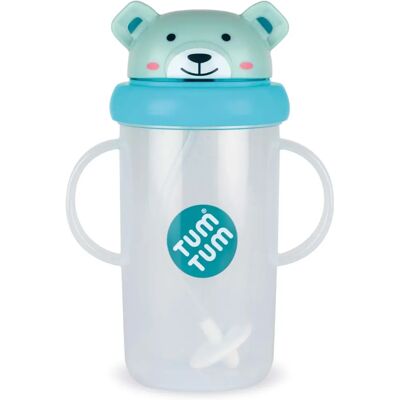 TUM TUM Mug Bleu Ours Antifuite avec Paille - Publicité TUM TUM Mug Bleu Ours Antifuite avec Paille - Publicité