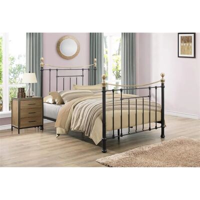 Birlea Bronte Black Antique Brass King Bed Frame Birlea Bronte Black Antique Brass King Bed Frame