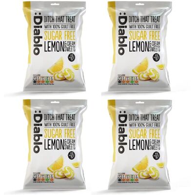 Diablo Lemon & Cream Sweets - Sugar Free - 75g Diablo Lemon & Cream Sweets - Sugar Free - 75g
