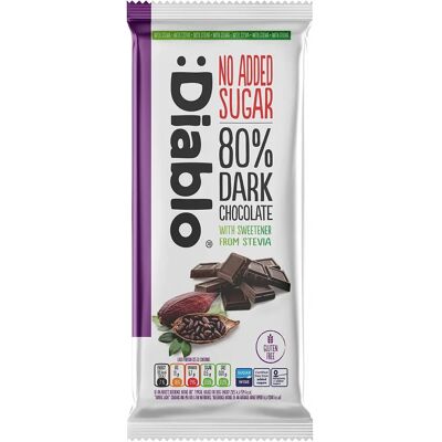 Diablo Dark Chocolate 80% Stevia - Dark Diablo Dark Chocolate 80% Stevia - Dark