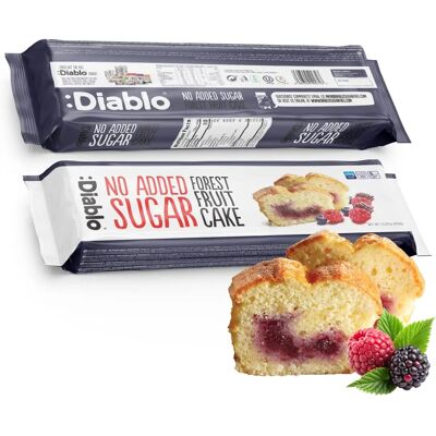 Diablo - Bizcocho Sin Azúcar 450g - Frutos del Bosque - Pastel Diablo - Bizcocho Sin Azúcar 450g - Frutos del Bosque - Pastel
