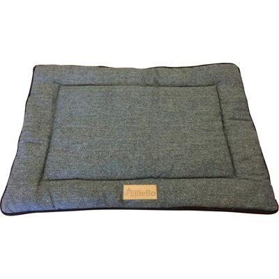 Ellie-Bo Vändbar Tweed och Svart Fuskpälsmatta för Mellanstora Hundar - 30 tum Ellie-Bo Vändbar Tweed och Svart Fuskpälsmatta för Mellanstora Hundar - 30 tum