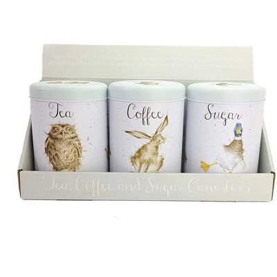 Wrendale Designs Animal Canisters - Green Set - Tea, Coffee & Sugar Wrendale Designs Animal Canisters - Green Set - Tea, Coffee & Sugar