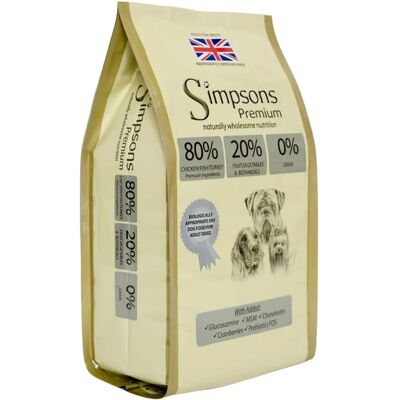 Simpsons Premium Dry Dog Food - 80/20 Adult Meat & Fish - 2x12kg Simpsons Premium Dry Dog Food - 80/20 Adult Meat & Fish - 2x12kg