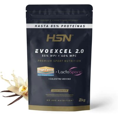 HSN | Mistura de proteínas de soro de leite: isolada + concentrada 2kg - Pó de proteína de soro HSN | Mistura de proteínas de soro de leite: isolada + concentrada 2kg - Pó de proteína de soro