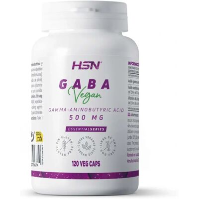 HSN GABA 500mg - 120 cápsulas veganas - Suplemento alimentar HSN GABA 500mg - 120 cápsulas veganas - Suplemento alimentar