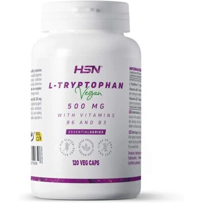 HSN L-Triptofano 500mg Cápsulas Veganas - Suplemento Alimentar HSN L-Triptofano 500mg Cápsulas Veganas - Suplemento Alimentar