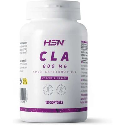 HSN CLA 800 mg - Aceite de Semilla de Cártamo - 120 Perlas - Complemento Dietético HSN CLA 800 mg - Aceite de Semilla de Cártamo - 120 Perlas - Complemento Dietético