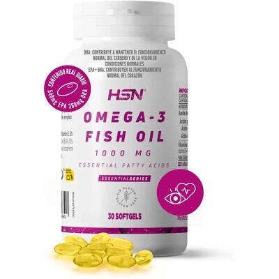 HSN Omega-3 Aceite de Pescado 1000mg - 30 Perlas HSN Omega-3 Aceite de Pescado 1000mg - 30 Perlas