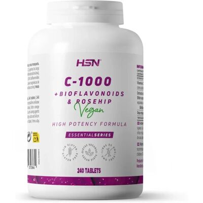 HSN 1000mg Vitamina C - Bioflavonoides Veganos & Rosa Mosqueta - Cuidados com a pele HSN 1000mg Vitamina C - Bioflavonoides Veganos & Rosa Mosqueta - Cuidados com a pele