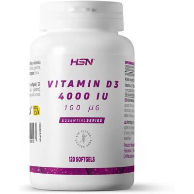 HSN Vitamina D3 4000 UI - 120 Softgels HSN Vitamina D3 4000 UI - 120 Softgels