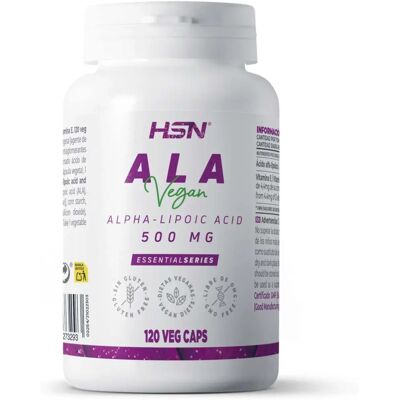 HSN | Ácido Alfa Lipoico 500mg - Cápsulas Vegetarianas HSN | Ácido Alfa Lipoico 500mg - Cápsulas Vegetarianas