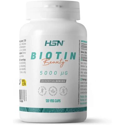 HSN Biotina 5000mcg - Cápsulas vegetarianas - Suplemento alimentar HSN Biotina 5000mcg - Cápsulas vegetarianas - Suplemento alimentar