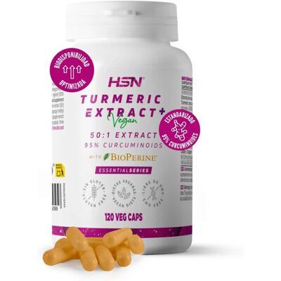 HSN | Extrato de Cúrcuma 650mg + Bioperine - 120 Veg Caps HSN | Extrato de Cúrcuma 650mg + Bioperine - 120 Veg Caps