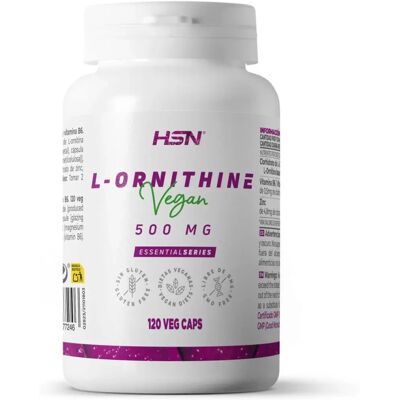 HSN L-Ornitina 500mg - Suplemento Vegano HSN L-Ornitina 500mg - Suplemento Vegano