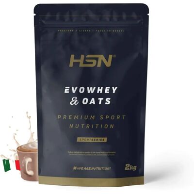 Batido de Proteínas Cappuccino HSN Evowhey & Oats - Suplemento Alimentar Batido de Proteínas Cappuccino HSN Evowhey & Oats - Suplemento Alimentar