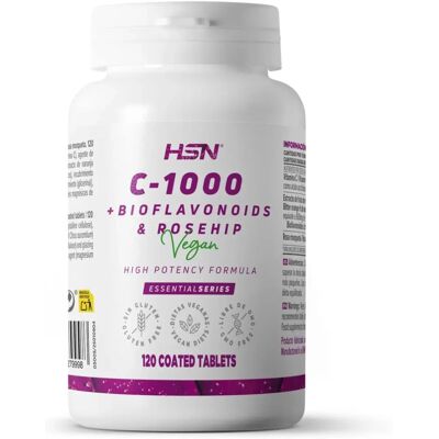 HSN Vitamina C 1000mg Bioflavonoides Rosa canina - Suplemento alimentar HSN Vitamina C 1000mg Bioflavonoides Rosa canina - Suplemento alimentar