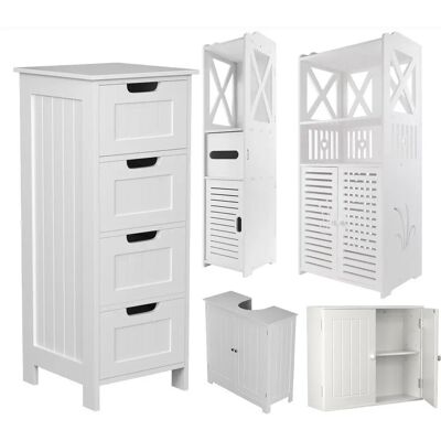 Dayplus White Double Doors Bathroom Storage Cabinet Dayplus White Double Doors Bathroom Storage Cabinet