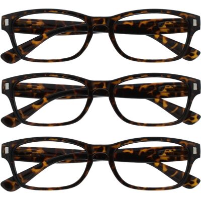UV Reader UV Reader Okulary do czytania Brązowa Tortoiseshell - Zestaw 3 sztuk Styl Wayfarer UV Reader UV Reader Okulary do czytania Brązowa Tortoiseshell - Zestaw 3 sztuk Styl Wayfarer