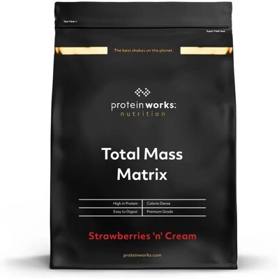 The Protein Works - Total Mass Matrix - Strawberry Cream - 2 kg - Weight gainer The Protein Works - Total Mass Matrix - Strawberry Cream - 2 kg - Weight gainer