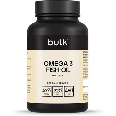 BULK POWDERS Omega 3 Fish Oil 1000 mg Softgels - Pack of 90 BULK POWDERS Omega 3 Fish Oil 1000 mg Softgels - Pack of 90