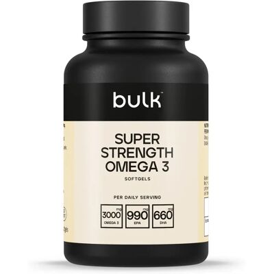 BULK POWDERS Super Strength Omega 3 Softgels - Omega 3 Supplements BULK POWDERS Super Strength Omega 3 Softgels - Omega 3 Supplements