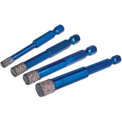 Mexco TDXCEL 4pc Dry Diamond Tile Drill Kit - Tile Drill Set Mexco TDXCEL 4pc Dry Diamond Tile Drill Kit - Tile Drill Set