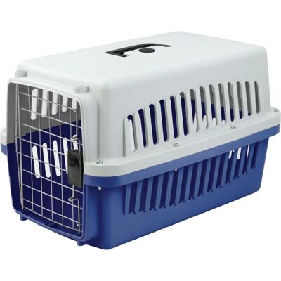 KCT Portable Plastic Carrier - Blue - Medium - Pet Carrier KCT Portable Plastic Carrier - Blue - Medium - Pet Carrier