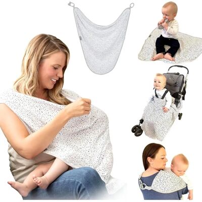 Cheeky Chompers Speckle 6-in-1 Multi Muslin Breastfeeding Cover - Breastfeeding Cover Cheeky Chompers Speckle 6-in-1 Multi Muslin Breastfeeding Cover - Breastfeeding Cover