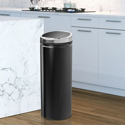 HOMCOM Black 50L Sensor Trash Bin - Automatic Kitchen Waste Can HOMCOM Black 50L Sensor Trash Bin - Automatic Kitchen Waste Can