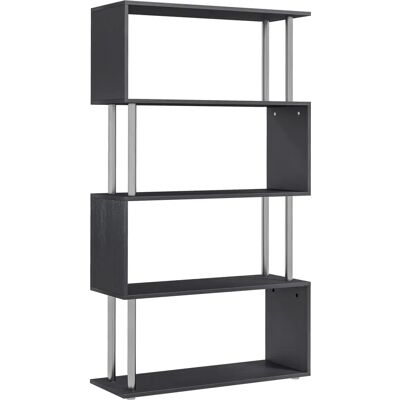 Bibliothèque S Noire HOMCOM - Meuble de rangement et séparateur de pièce - Publicité Bibliothèque S Noire HOMCOM - Meuble de rangement et séparateur de pièce - Publicité