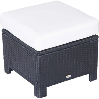 Outsunny - Ottoman - Rattan - Padded - Footstool Outsunny - Ottoman - Rattan - Padded - Footstool