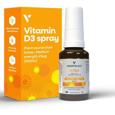 Vegetology Veg D3 Veganská Vitamín D3 Sprej - 20ml Vegetology Veg D3 Veganská Vitamín D3 Sprej - 20ml