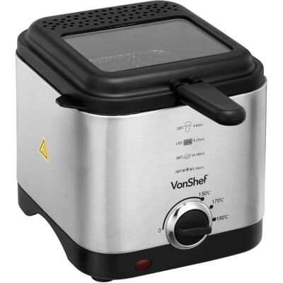 Vonshef - 1.5L Compact Deep Fat Fryer - 900W Vonshef - 1.5L Compact Deep Fat Fryer - 900W