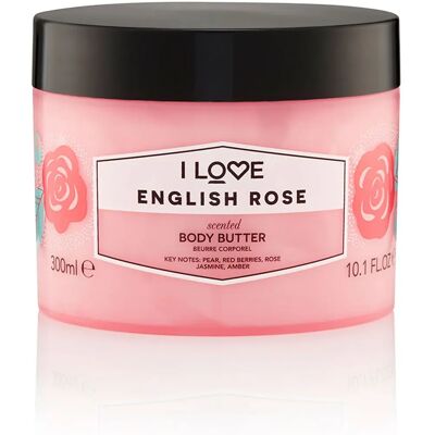 I Love Beurre Corporel Rose Anglaise - Type de corps - Publicité I Love Beurre Corporel Rose Anglaise - Type de corps - Publicité