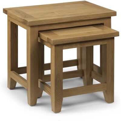 Julian Bowen Astoria Waxed Oak Nest of Tables Julian Bowen Astoria Waxed Oak Nest of Tables