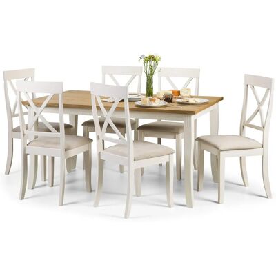 Julian Bowen Davenport Ivory Dining Chair - Dining Chair Julian Bowen Davenport Ivory Dining Chair - Dining Chair