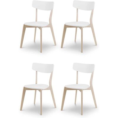 Julian Bowen Casa White and Limed Oak Dining Chair - Dining Chair Julian Bowen Casa White and Limed Oak Dining Chair - Dining Chair