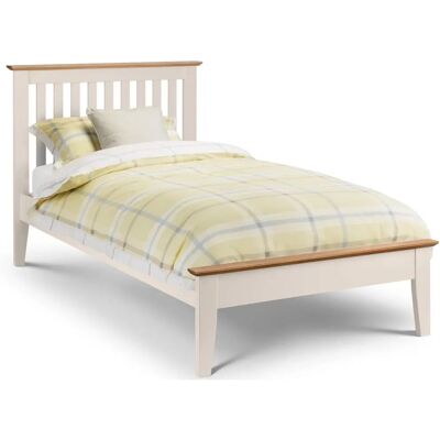 Julian Bowen Salerno Two Tone 3ft Single Ivory and Oak Wooden Bed Frame - Bed Frame Julian Bowen Salerno Two Tone 3ft Single Ivory and Oak Wooden Bed Frame - Bed Frame
