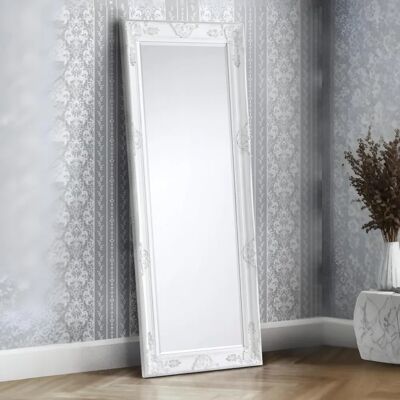Julian Bowen Palais White Lean-To Mirror - Dress Mirror Julian Bowen Palais White Lean-To Mirror - Dress Mirror