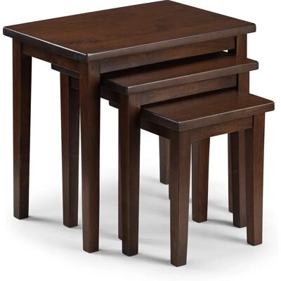 Julian Bowen Cleo Mahogany Nest Of Tables - Space Saving Multi-Size Julian Bowen Cleo Mahogany Nest Of Tables - Space Saving Multi-Size